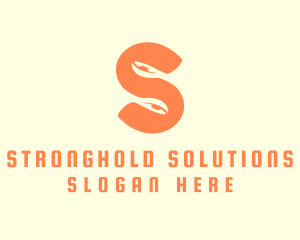 Orange Spoon Letter S logo design