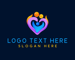 Human - Human Family Love logo design