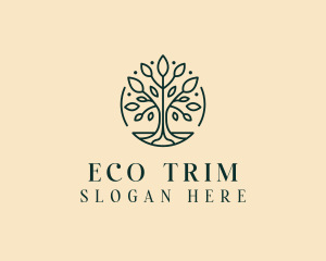 Eco Wellness Tree logo design