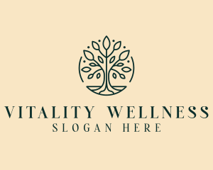 Eco Wellness Tree logo design