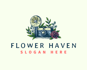 Camera Flower Photography logo design