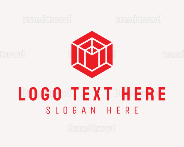 Minimalist Geometric Cube Logo