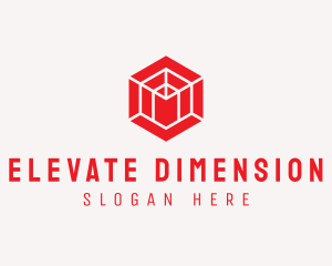 Minimalist Geometric Cube logo design