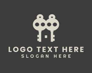 Beige - Home Mortgage Key logo design