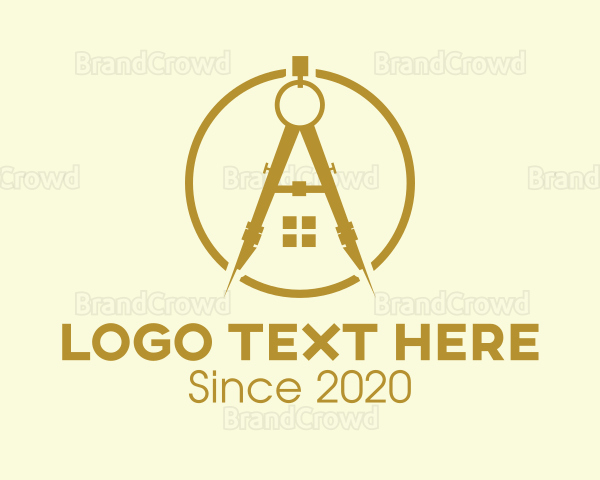 Architecture Compass Letter A Logo