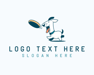 Hound - Frisbee Dog Running logo design