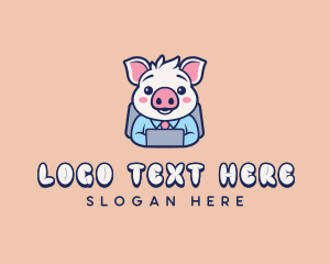 Professional - Pig Employee Clerk logo design