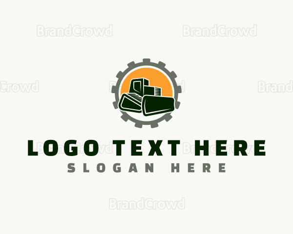 Bulldozer Construction Machinery Logo