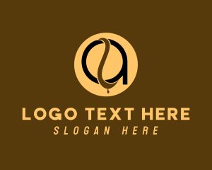 Lettermark - Coffee Bean Drip Letter A logo design