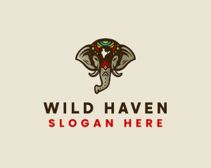 Indian Wild Elephant logo design