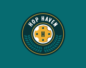 Brewery - Classic Brewery Wreath logo design