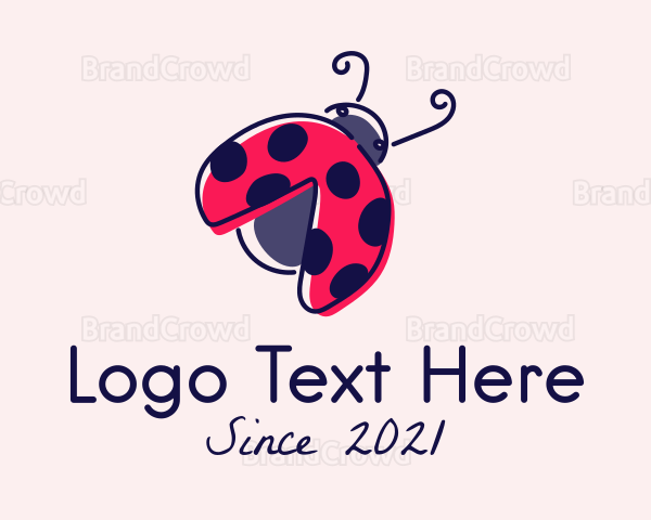Cute Beetle Ladybug Logo