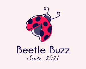 Cute Beetle Ladybug logo design