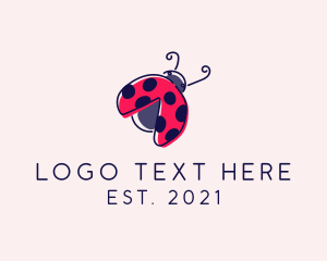 Ladybug - Cute Beetle Ladybug logo design