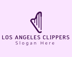 Minimalist Simple Harp  Logo