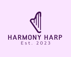 Harp - Minimalist Simple Harp logo design