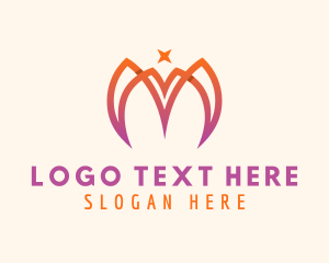 Advisory - Modern Tulip Flower Letter M logo design