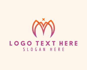 Innovation - Modern Tulip Flower Letter M logo design