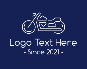 White - White Motorcycle Bike logo design