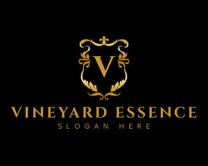 Premium Ornate Vineyard logo design