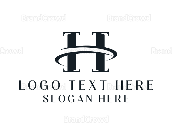 Elegant Swoosh Letter H Logo