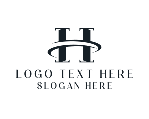 Elegant Swoosh Letter H Logo