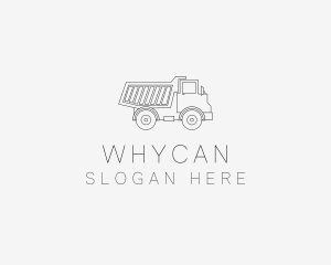 Dump Truck - Dump Truck Line Art logo design