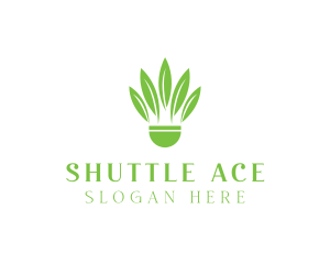 Organic Plant Shuttlecock logo design