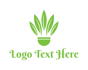 Green Leaf - Green Leaf Shuttlecock logo design