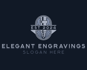 Engraving Laser Fabrication logo design