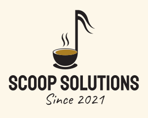 Scoop - Musical Note Ladle logo design