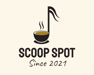Scoop - Musical Note Ladle logo design