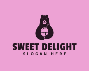 Sherbet - Bear Ice Cream Dessert logo design