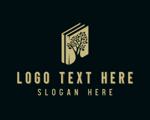 Textbook - Book Academic Tree logo design
