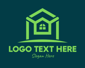 Home Development - Green Residential Realty Property logo design