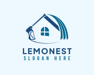 Housekeeping - Pressure Washer Home Cleaning logo design