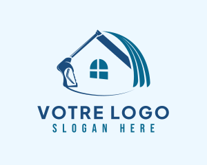 Cleaning - Pressure Washer Home Cleaning logo design