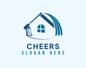 Presasure Cleaning - Pressure Washer Home Cleaning logo design