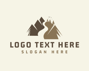 Mountain - Outdoor Mountain Road logo design