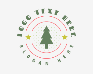 Gift Shop - Christmas Holiday Tree logo design