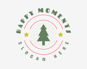 Joyful - Christmas Holiday Tree logo design