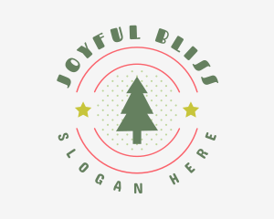 Christmas Holiday Tree logo design