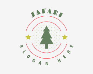 Festival - Christmas Holiday Tree logo design