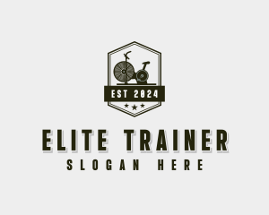 Gym Exercise Bike Fitness logo design