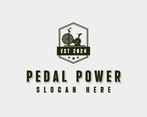 Gym Exercise Bike Fitness logo design