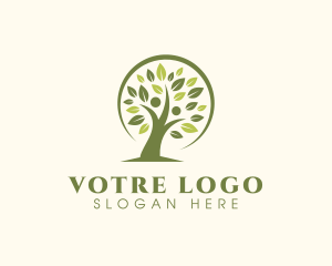 Relax - Yoga Meditate Tree logo design