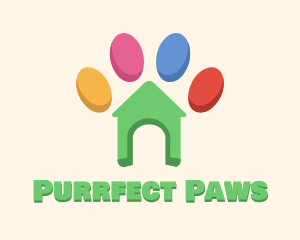 Animal Shelter Paw logo design