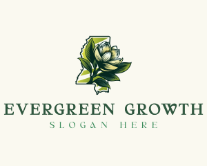 Mississippi Magnolia Flower logo design