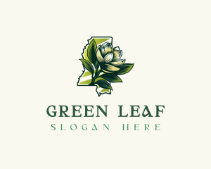 Mississippi Magnolia Flower logo design