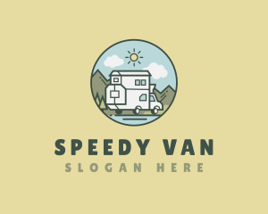 Van - Travel Road Camper Van logo design